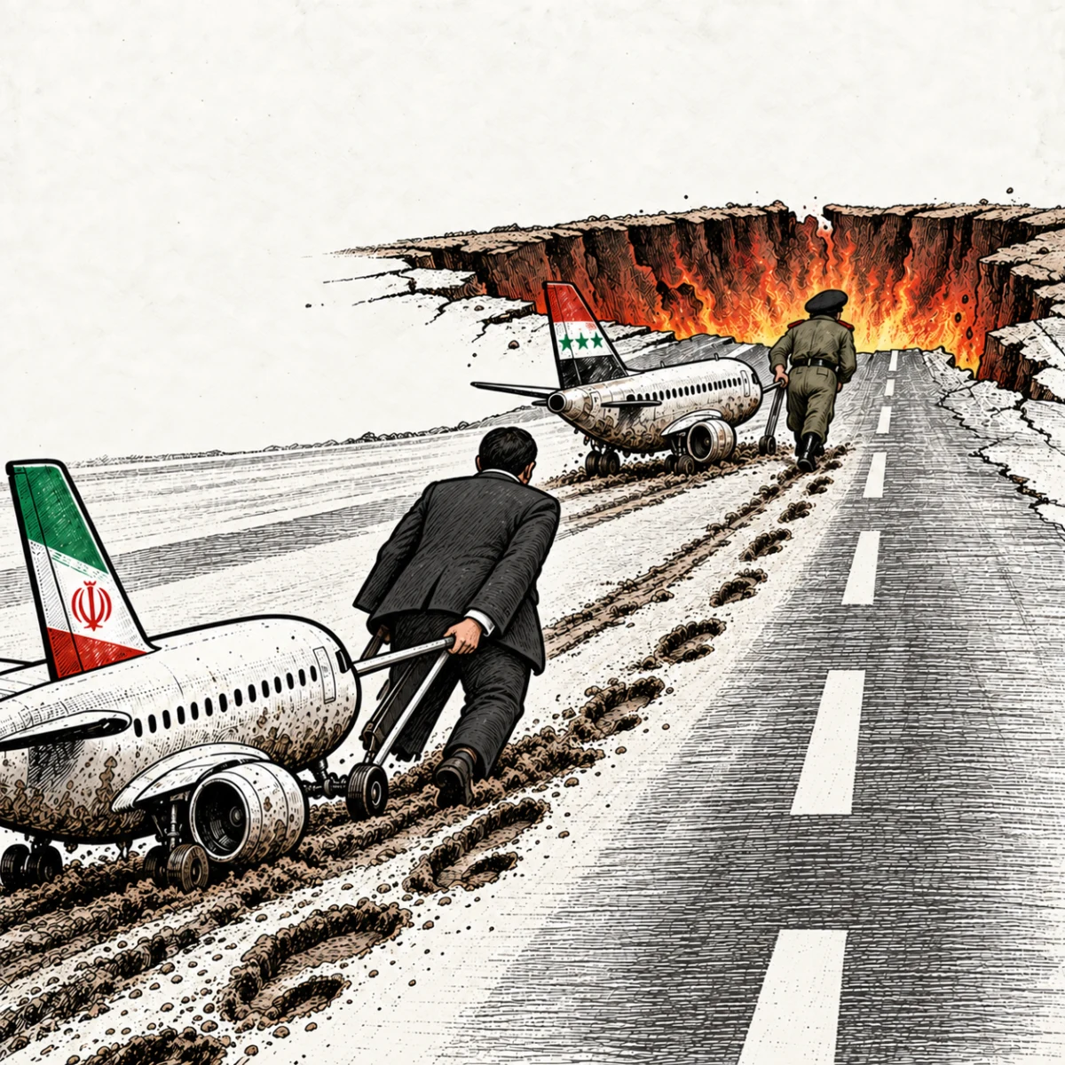 The aviation blockade is leading Iran toward the fate of Saddam Hussein’s Iraq